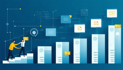 Illustration of business growth through optimized sales operations